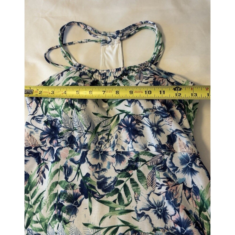 PRANA Pristine Halter Racerback Dress Women XS Padded Bra Floral Tropical Beach - Picture 12 of 12